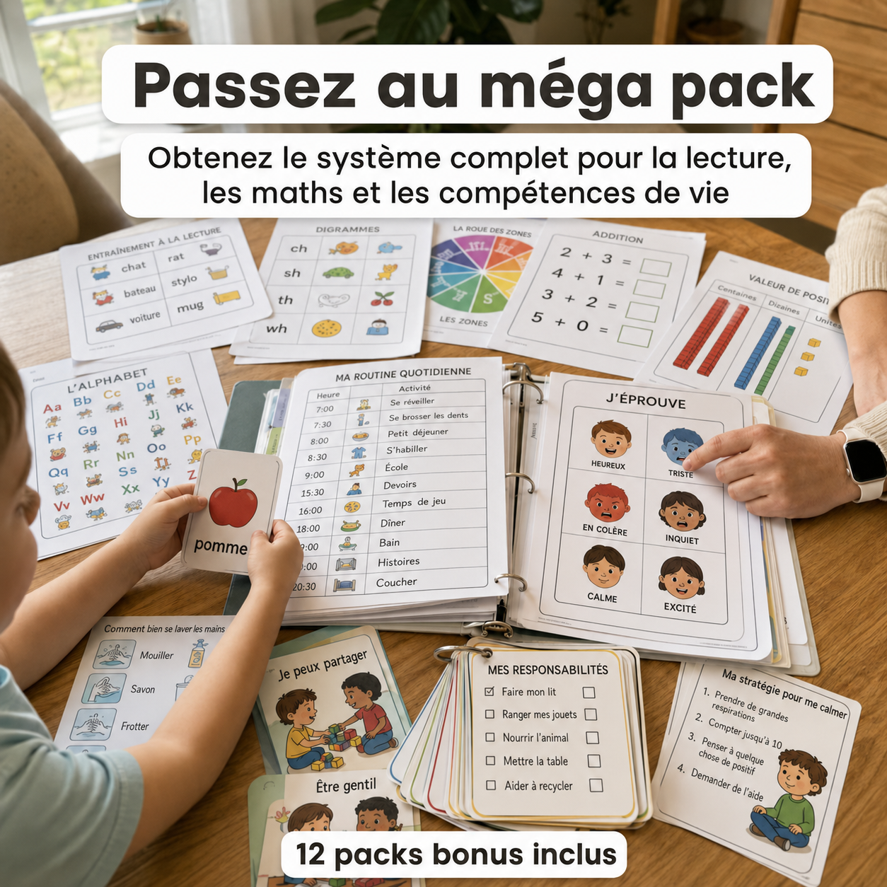 Pack d'apprentissage intensif NeuroKids™ : Mathématiques, lecture et compétences de vie