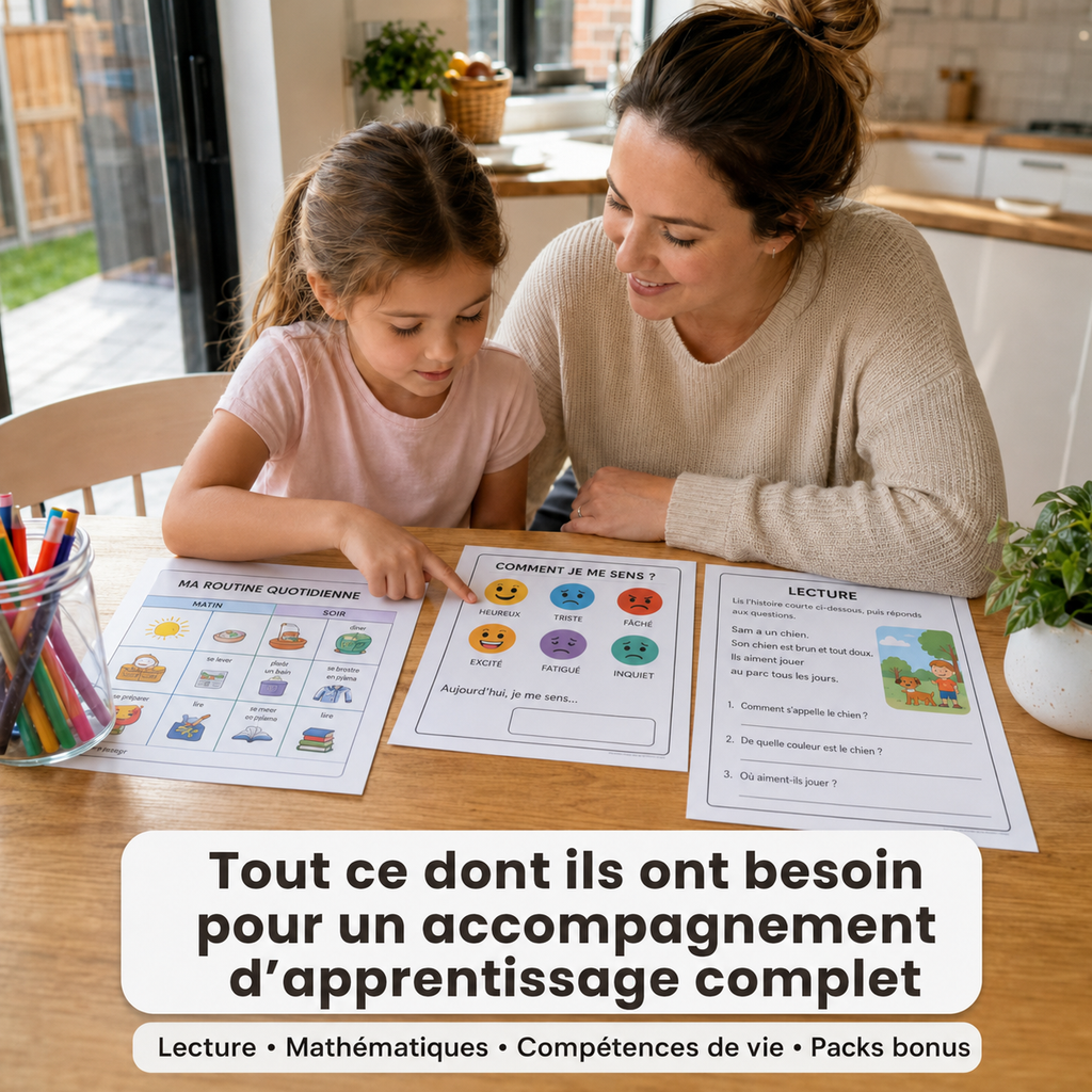 Pack d'apprentissage intensif NeuroKids™ : Mathématiques, lecture et compétences de vie