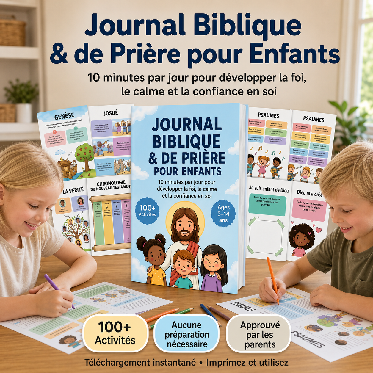 NeuroKids Bible & Prayer Journal™ : 10 minutes par jour pour cultiver la foi, le calme et la confiance