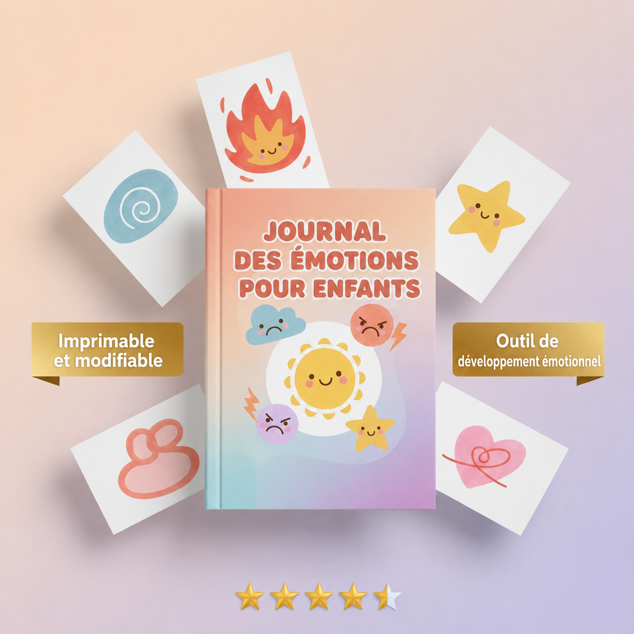 Journal des émotions pour enfants : Aidez votre enfant à comprendre, exprimer et gérer ses sentiments en toute simplicité.